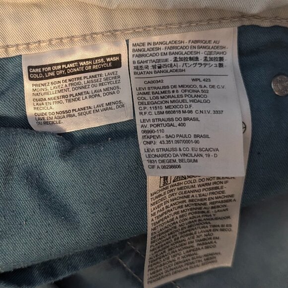 Levi's 508 Size 32x32 Straight Leg Light Khaki Color - Picture 12 of 15